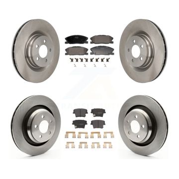 Front Rear Disc Brake Rotors And Semi-Metallic Pads Kit For Dodge Charger K8F-104139