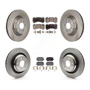 Front Rear Brake Rotor Semi-Metallic Pad Kit For 2016 Dodge Charger SRT 392 with RWD 6.4L K8F-104140