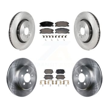 Front Rear Brake Rotors & Semi-Metallic Pad Kit For 2017-2018 Dodge Charger RWD with 5.7L K8F-104141