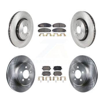 Front Rear Brake Rotors & Semi-Metallic Pad Kit For 2017-2018 Dodge Charger RWD with 5.7L K8F-104143