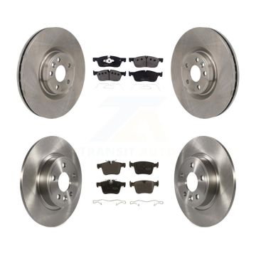 Front Rear Disc Brake Rotors And Semi-Metallic Pads Kit For 2018 Jaguar E-Pace Base K8F-104145