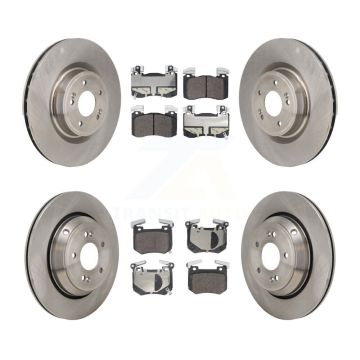 Front Rear Disc Brake Rotors And Semi-Metallic Pads Kit For 2022 Genesis G70 3.3L K8F-104148