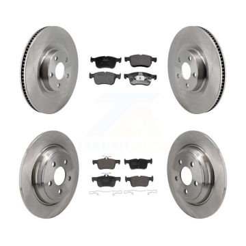 Front Rear Disc Brake Rotors And Semi-Metallic Pads Kit For 2022-2023 Ford Maverick K8F-104152