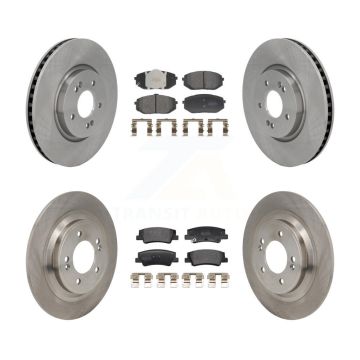 Front Rear Disc Brake Rotors And Semi-Metallic Pads Kit For Hyundai Tucson Kia Sportage K8F-104154