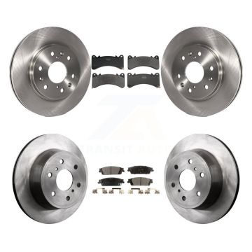 Front Rear Brake Rotor & Semi-Metallic Pad Kit For GMC Sierra 1500 Chevrolet Silverado XL K8F-104155