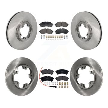 Front Rear Brake Rotor Semi-Metallic Pad Kit For Ford Transit-250 Transit-350 Transit-150 K8F-104162