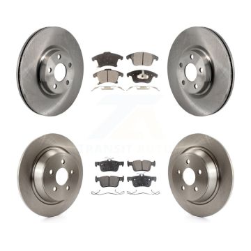 Front Rear Disc Brake Rotors And Semi-Metallic Pads Kit For 2017-2020 Lincoln MKZ 2.0L K8F-104173