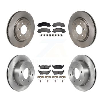 Front Rear Disc Brake Rotors And Semi-Metallic Pads Kit For 2022-2023 Ford Bronco 3.0L K8F-104176