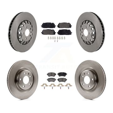 Front Rear Disc Brake Rotors And Semi-Metallic Pads Kit For Audi A6 Quattro A7 Sportback K8F-104178