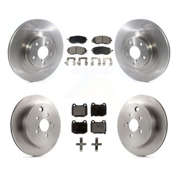 Front Rear Brake Rotors & Semi-Metallic Pad Kit For 2017 Subaru BRZ Without Brembo Brakes K8F-104180