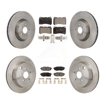 Front Rear Brake Rotors Semi-Metallic Pad Kit For 2017 Subaru BRZ Base With Brembo Brakes K8F-104182