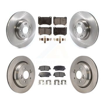 Front Rear Disc Brake Rotors And Semi-Metallic Pads Kit For 2011 Hyundai Equus K8F-104191