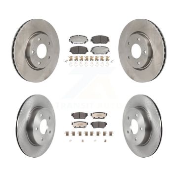 Front Rear Disc Brake Rotors And Semi-Metallic Pads Kit For Nissan Rogue K8F-104194
