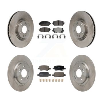 Front Rear Brake Rotors Semi-Metallic Pad Kit For Hyundai Santa Fe Kia Sorento GAS engine K8F-104195