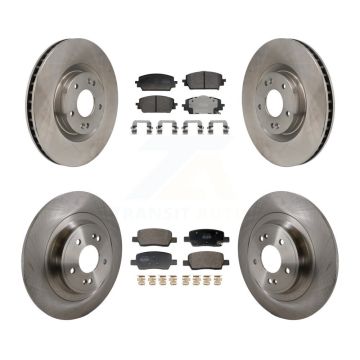 Front Rear Disc Brake Rotors And Semi-Metallic Pads Kit For 2022-2023 Hyundai Santa Cruz K8F-104197