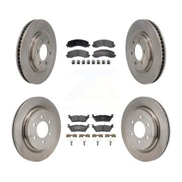 Front Rear Disc Brake Rotors And Semi-Metallic Pad Kit For 2022-2023 Ford F-150 Lightning K8F-104198