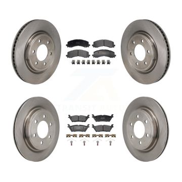 Front Rear Disc Brake Rotor & Semi-Metallic Pad Kit For Ford Expedition Lincoln Navigator K8F-104199