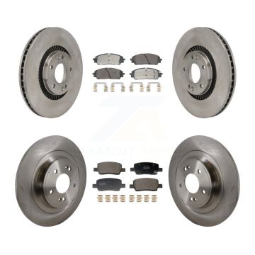 Front Rear Disc Brake Rotors And Semi-Metallic Pads Kit For 2022-2023 Kia Carnival K8F-104200
