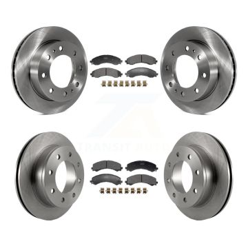 Front Rear Disc Brake Rotor & Semi-Metallic Pad Kit For GMC Savana 2500 Chevrolet Express K8F-104202