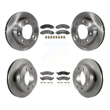 Front Rear Brake Rotor & Semi-Metallic Pad Kit For GMC Savana 2500 Chevrolet Express 3500 K8F-104203