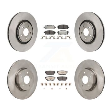Front Rear Brake Rotor & Semi-Metallic Pad Kit For Mitsubishi Outlander Nissan Pathfinder K8F-104204