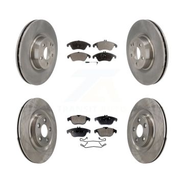 Front Rear Disc Brake Rotors And Semi-Metallic Pads Kit For Mercedes-Benz E400 K8F-104210