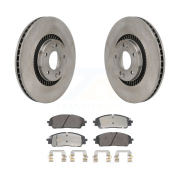Front Disc Brake Rotors And Semi-Metallic Pads Kit For 2022-2023 Kia Carnival K8F-104261