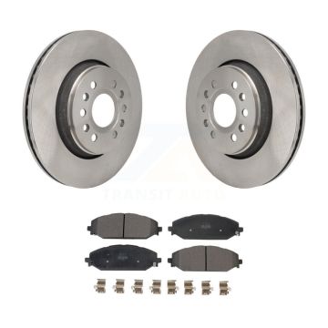 Front Disc Brake Rotors And Semi-Metallic Pads Kit For Ram 1500 Jeep Wagoneer Grand L K8F-104274