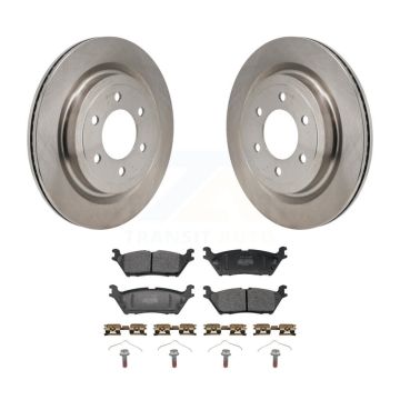 Rear Disc Brake Rotors And Semi-Metallic Pads Kit For Ford F-150 Lightning K8F-104304