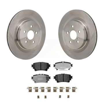 Rear Brake Rotors & Semi-Metallic Pad Kit For Toyota Highlander Lexus RX350 RX350h RX500h K8F-104315