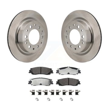Rear Disc Brake Rotors And Semi-Metallic Pads Kit For Toyota Tundra Sequoia Lexus LX600 K8F-104318