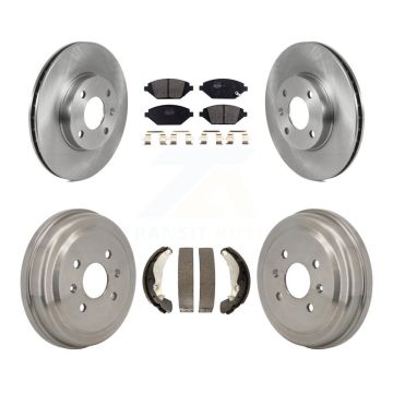 Front Rear Disc Brake Rotors Semi-Metallic Pad And Drum Kit For 2016-2021 Chevrolet Spark K8F-104338
