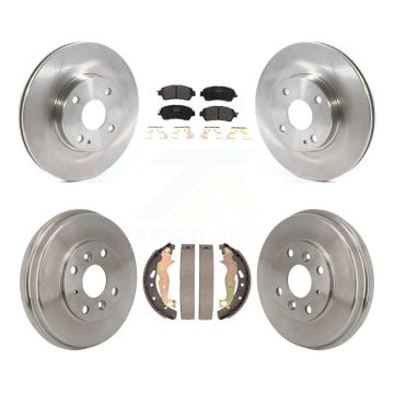 Front Rear Disc Brake Rotors Semi-Metallic Pads And Drum Kit For Toyota Yaris iA Scion K8F-104341