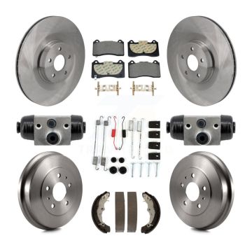 Front Rear Brake Rotors Semi-Metallic Pad Drum Kit (9Pc) For 2016 Ford Focus RS FMSI=1004 K8F-104342