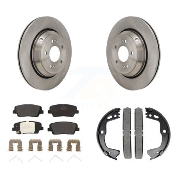 Rear Disc Rotors Semi-Metallic Pads And Parking Shoes Kit For 2018-2020 Genesis G80 3.3L K8F-104397