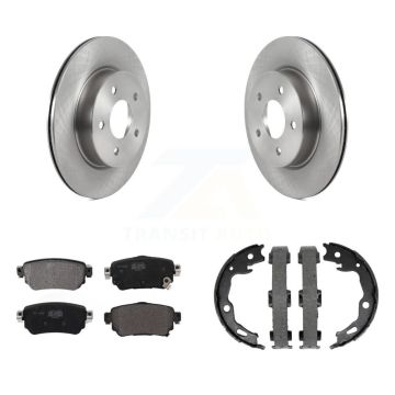 Rear Disc Rotors Semi-Metallic Pads And Parking Shoes Kit For Nissan Rogue Sport Qashqai K8F-104406