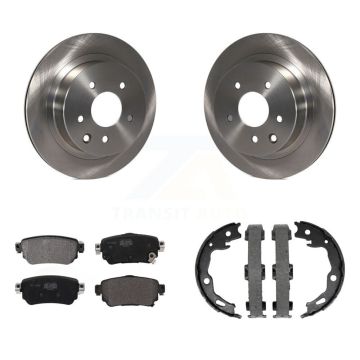 Rear Disc Rotors Semi-Metallic Pads Parking Brake Shoes Kit For 2019 Nissan Rogue Sport S K8F-104408