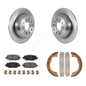 Rear Disc Rotors Semi-Metallic Pads & Parking Shoes Kit For 2018-2020 Jeep Wrangler Sport K8F-104413
