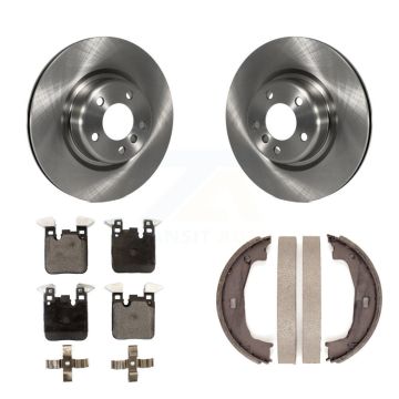 Rear Disc Rotors Semi-Metallic Pads Parking Shoes Kit For BMW 230i xDrive 228i 328i M240i K8F-104419
