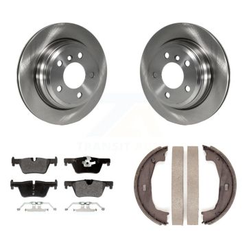 Rear Disc Rotors Semi-Metallic Pads Parking Shoes Kit For BMW 320i xDrive 428i 328i Gran K8F-104436
