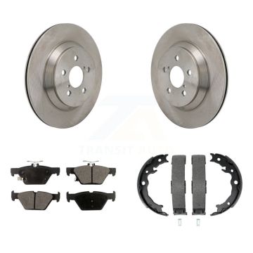 Rear Disc Rotors Semi-Metallic Pads And Parking Brake Shoes Kit For Subaru Crosstrek K8F-104547