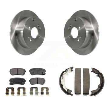 Rear Disc Rotors Semi-Metallic Pads And Parking Shoes Kit For Hyundai Accent Kia Rio5 Rio K8F-104633