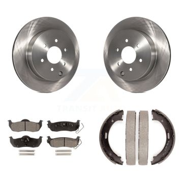 Rear Disc Rotors Semi-Metallic Pads Parking Shoes Kit For 04 Nissan Pathfinder From 08 K8F-104726