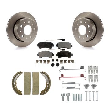 Rear Disc Rotors Semi-Metallic Pads Parking Shoes And Hardware Kit For Ram ProMaster 2500 K8F-104760