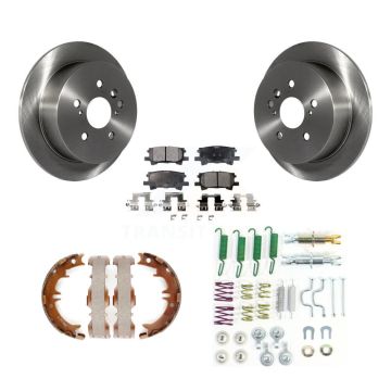 Rear Disc Rotors Semi-Metallic Pads Parking Shoes And Hardware Kit For Lexus RX350 Toyota K8F-104827