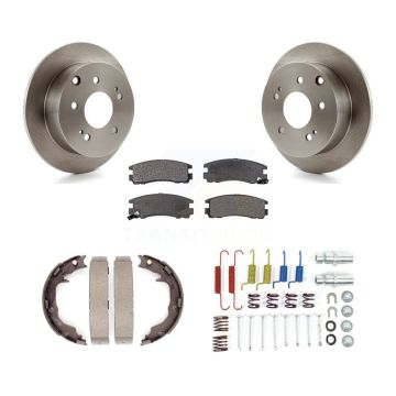 Rear Disc Rotors Semi-Metallic Pads Parking Shoes And Hardware Kit For Mitsubishi Eclipse K8F-104971