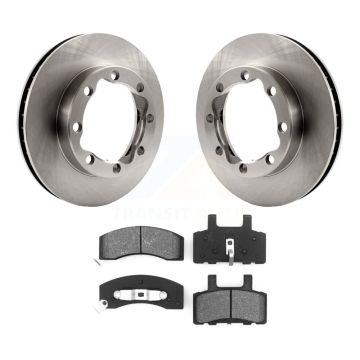 Front Disc Brake Rotor Semi-Metallic Pad Kit For K2500 Chevrolet GMC Dodge Ram 2500 K3500 K8S-100011