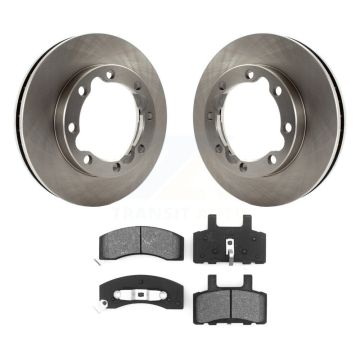 Front Disc Brake Rotors Semi-Metallic Pad Kit For Dodge Ram 2500 K3500 3500 Chevrolet GMC K8S-100012