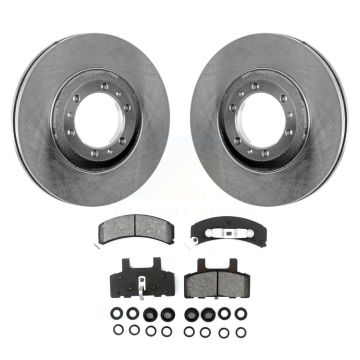 Front Brake Rotor Semi-Metallic Pad Kit For Cadillac DeVille Fleetwood 60 Special Chassis K8S-100014