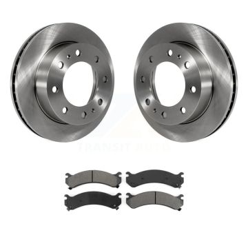 Front Brake Rotor Semi-Metallic Pad Kit For GMC Chevrolet Sierra 2500 HD Silverado Savana K8S-100024
